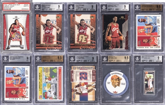 2003-04 Upper Deck & Assorted Brands LeBron James BGS/PSA-Graded Rookie Card Collection (10 Different) Including GEM MINT Examples!